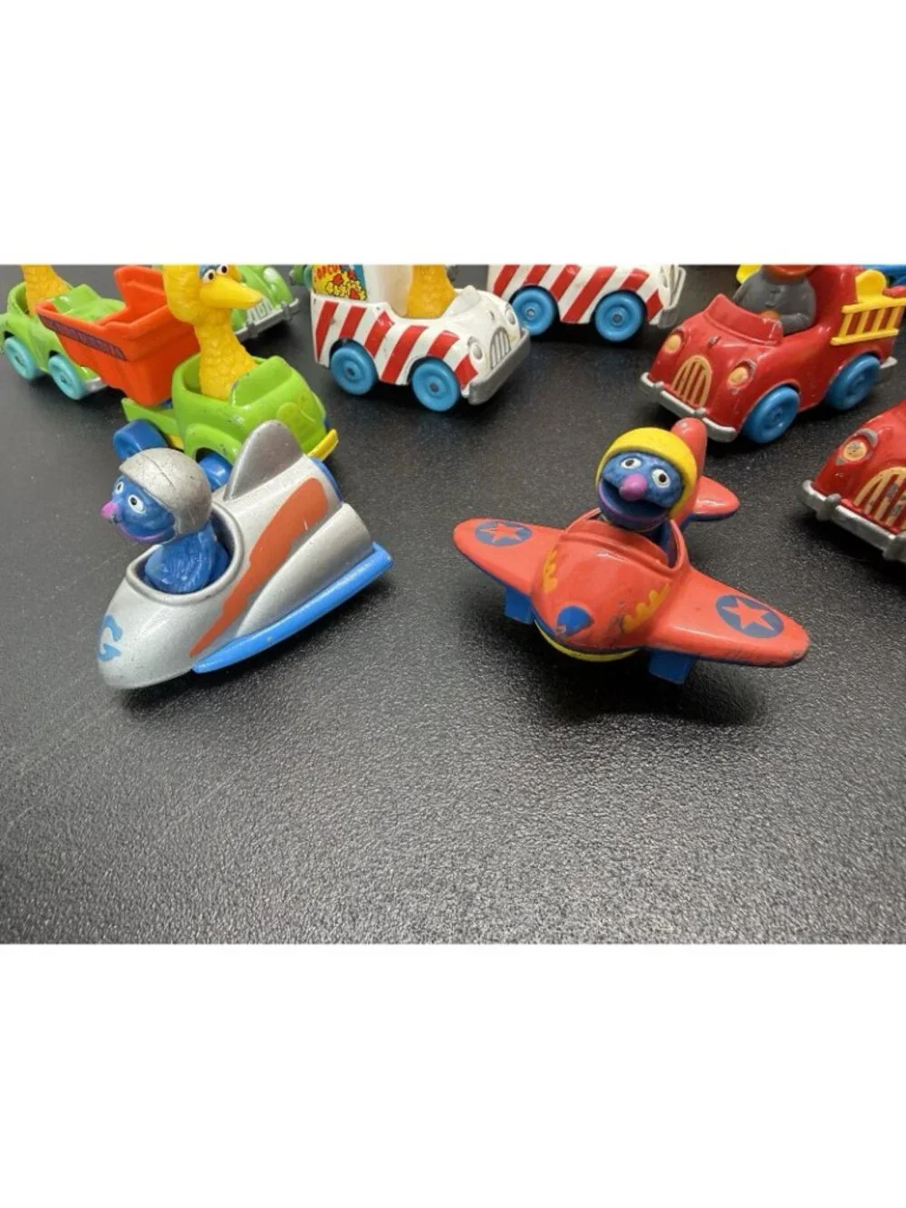 Vintage 1980s Sesame Street Diecast Cars Lot of 19 Big Bird Elmo Ernie Grover
